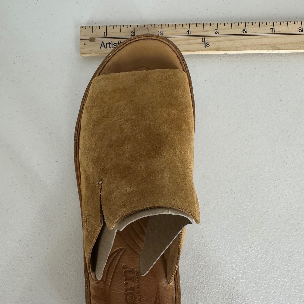 Born Women's Suede Leather Slide Sandals Size 8M Tan Brown BR0022037 NWOBox - Picture 14 of 15